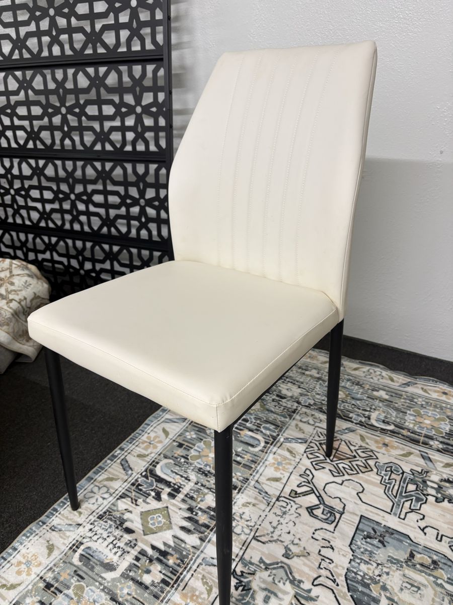 4 ivory/white dining chairs