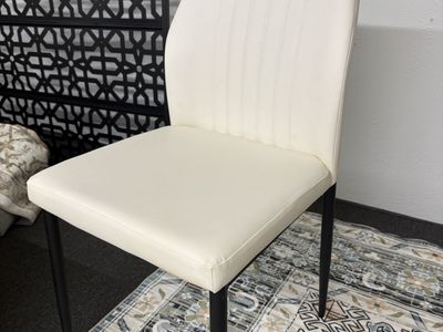 4 ivory/white dining chairs