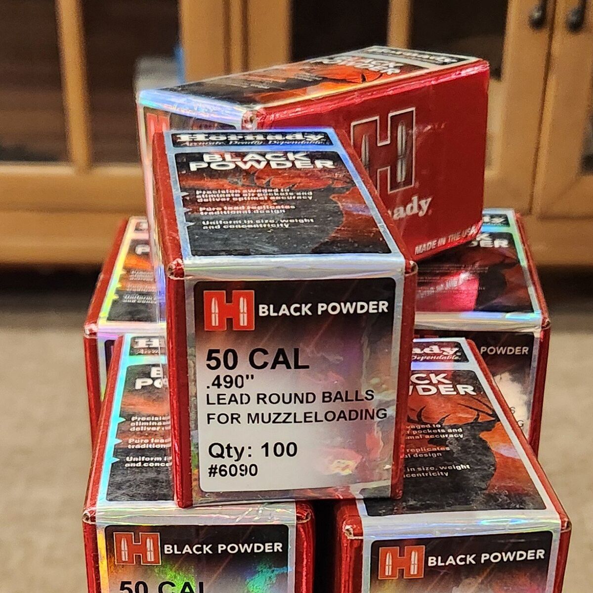 New Box of Hornady 50cal .490 Lead Balls 0gr #6090