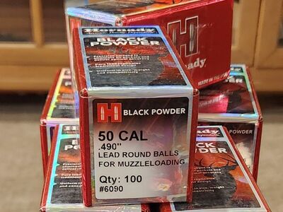 New Box of Hornady 50cal .490 Lead Balls 0gr #6090