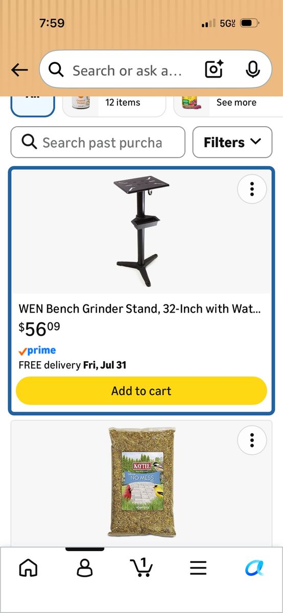 WEN Bench Grinder Stand, 32-Inch, with Water Pot - Heavy Duty for Shop Tools