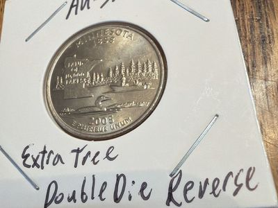 AU 55-58 2005-D Minnesota "Extra Tree" Error Quarter Variety