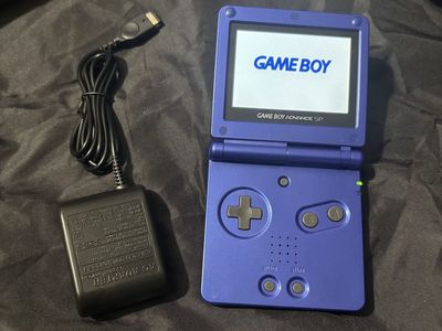 Nintendo Game Boy Advance SP AGS-001 Blue (Backlit Screen)