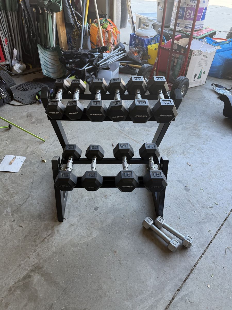 Dumbbell Rack w/ Dumbells