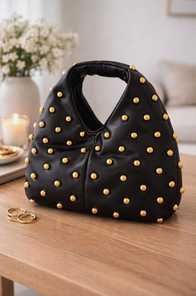 Dolce Vita Women's Dahlia Handbag Black Studded Bag NWT MSRP $108