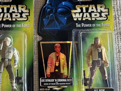 90’s Vintage Star Wars Kenner “All New Version” Luke Skywalker Action Figure Return of the Jedi Ceremonial Outfit Green Card