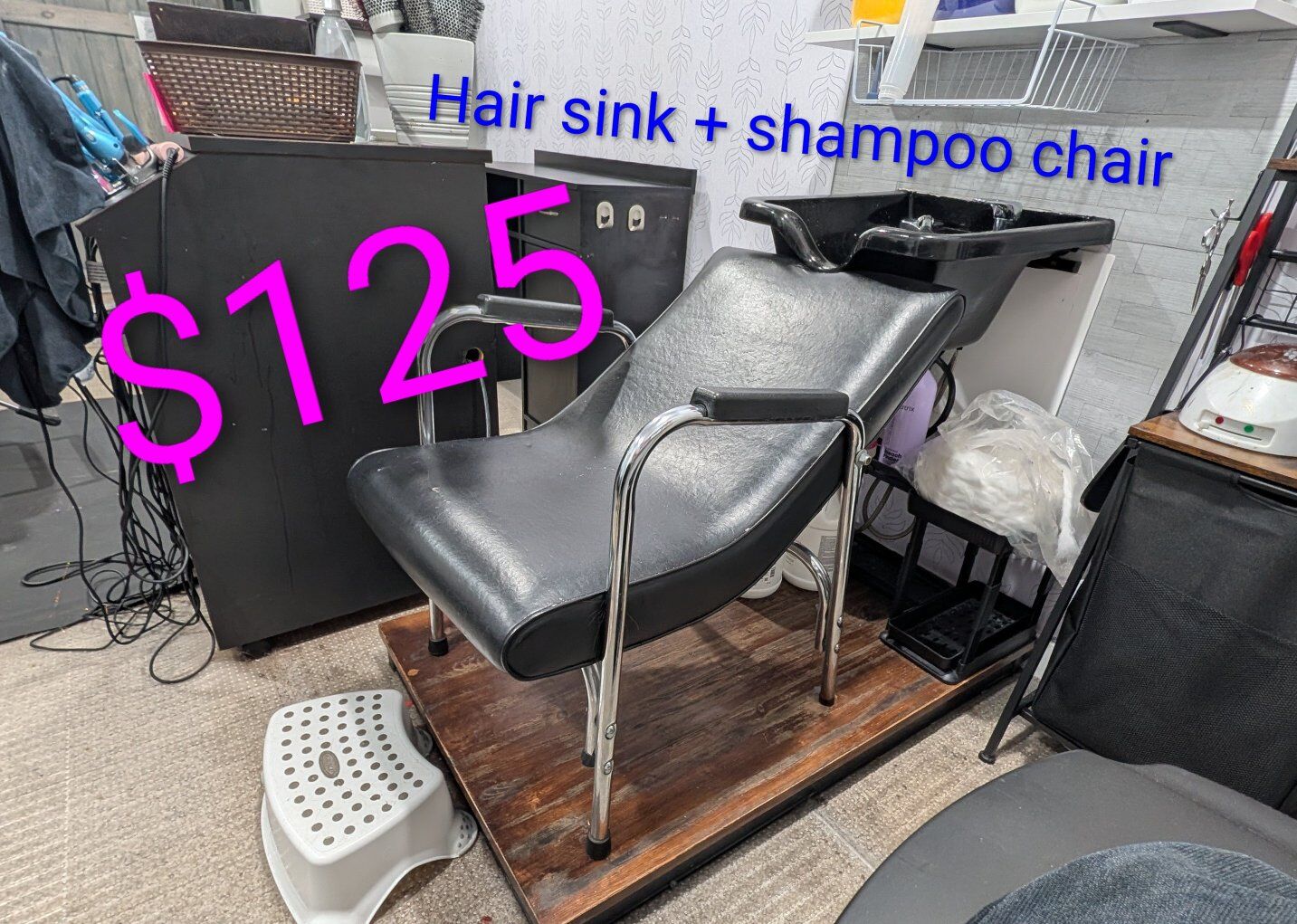 Salon Shampoo Sink plus Shampoo Chair