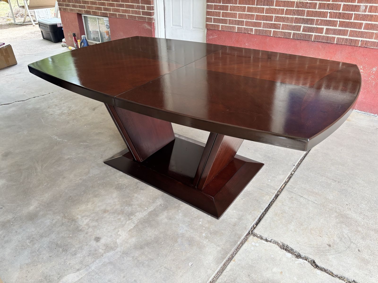 Modern Casana Espresso Wood Veneer Dining Table (Seats 6)