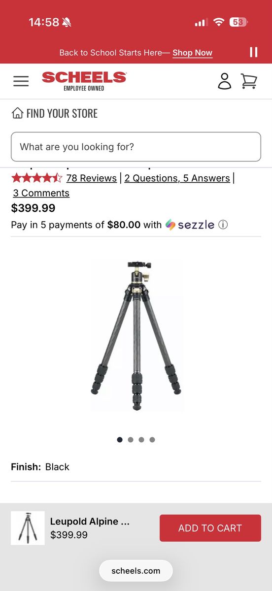 Leupold alpine cf-425 tripod
