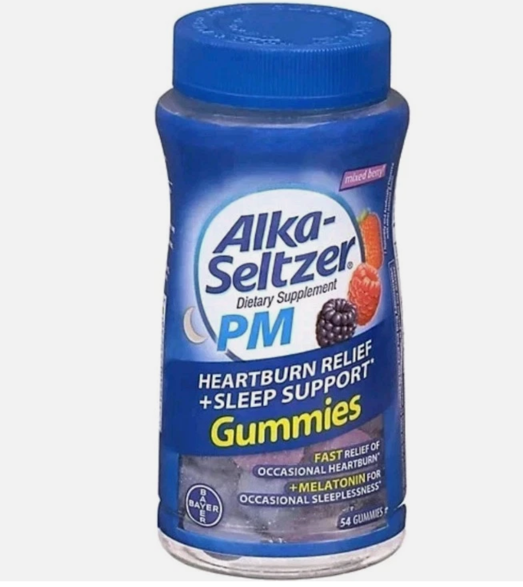 Alka Seltzer PM Berry Gummies Heartburn Relief & Sleep Aid 54 Count