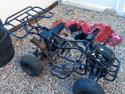 TaoTao 107cc ATV Quad Frame & Parts - 2015 Model - Engine Family FTAOX0.11ATA - For Parts/Repair