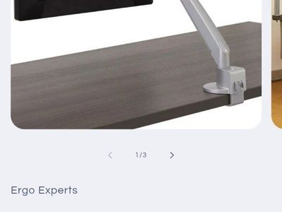 Workrite ConForm Single Articulating Monitor Arm by Ergo Experts - Desk Clamp Mount