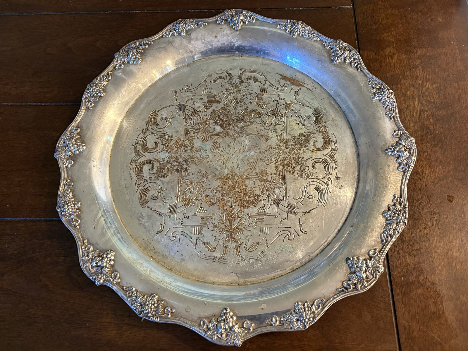Vintage Ornate Queen City Silver Co Tray