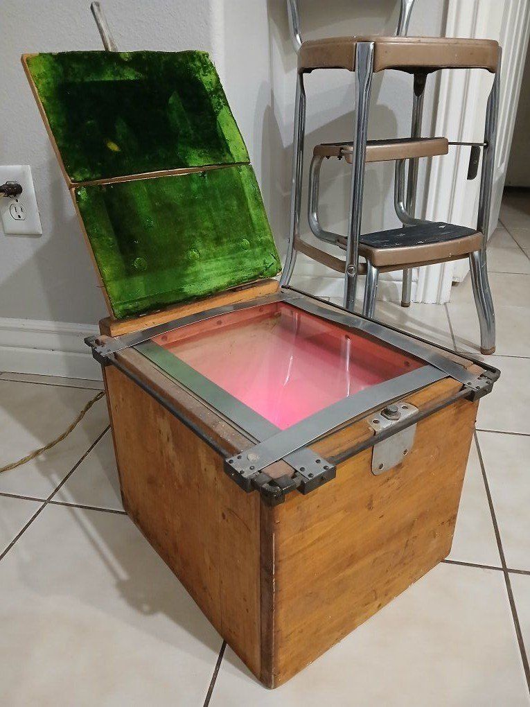antique contact printer light box