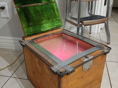 antique contact printer light box
