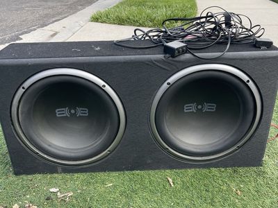 BOB BB200ABV2 Dual 12-inch Subwoofer Box with Soundstream Amplifier and Wiring Kit