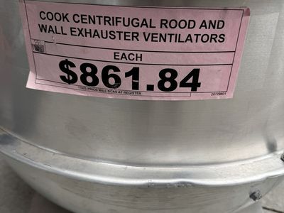 COOK Loren Cook Company 135 ACRU 135R11D Centrifugal Roof Wall Exhaust Ventilator Fan