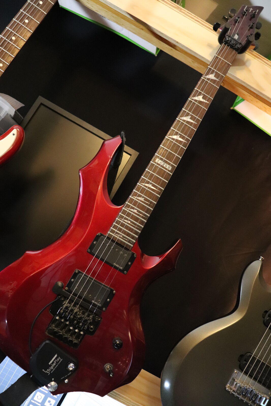 ESP Ltd f-200 wireless MIDI Guitar with EMG pickups and Fishman Triple Play