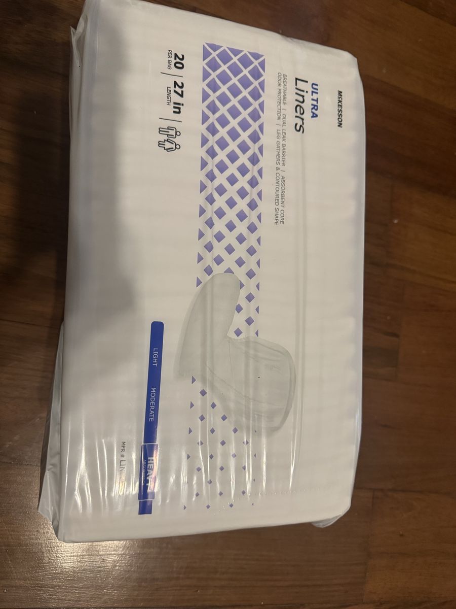 McKesson Ultra Liners Heavy Absorbency 27 Inch Unisex Pads - 20 Count