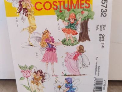McCall's M5732 Kids' Fairy & Flower Costumes Sewing Pattern Size 3-8, Uncut