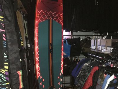 BEST PADDLEBOARD OUT THERE New Firstop sup stand up paddle board WITH solar lights TRAVEL BAG