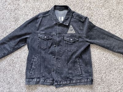 Def Leppard Rock of Ages Black Denim Jacket Men's Size L