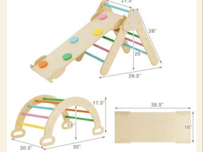 Costway 5 in 1 wooden climber toy