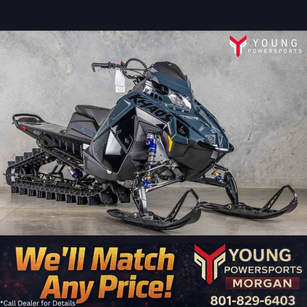 2026 Polaris® Patriot Boost RMK Khaos 165 Gloss Black / Blue Dusk