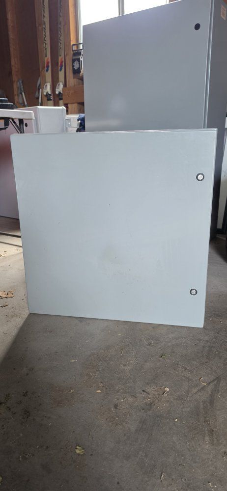 Small Gray Metal Electrical Enclosure Cabinet Box