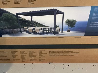 New - Louvered Pergola Grey 14.4’ x 8.8’