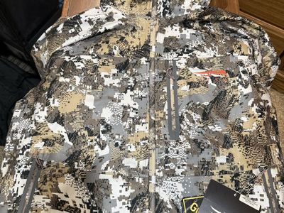 SITKA Downpour Jacket Optifade Elevated II Men's XL GORE-TEX Hunting Camo Rain Gear