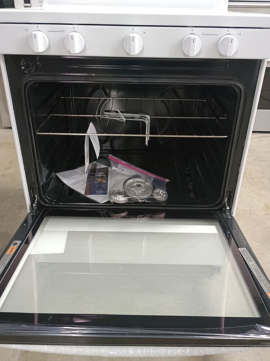 NEW WHIRLPOOL WHITE 5 BURNER GAS RANGE