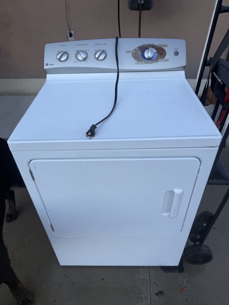 GE Profile DPS R610GG9WT Gas Dryer - White, Standard Capacity