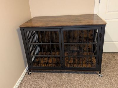 XL Furniture Dog Crate with Wheels