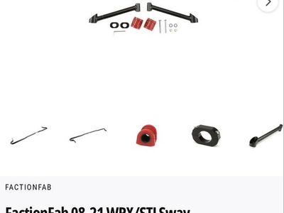 FactionFab 08-21 WRX/STI 22mm Rear Sway Bar Kit (FFA1.10237.1)