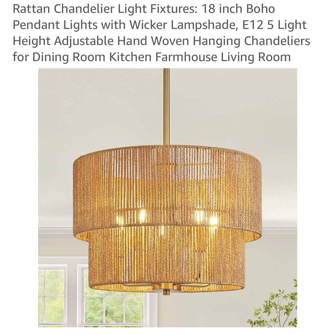 Rattan Chandelier