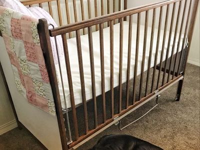 Refinished Vintage Wood Crib