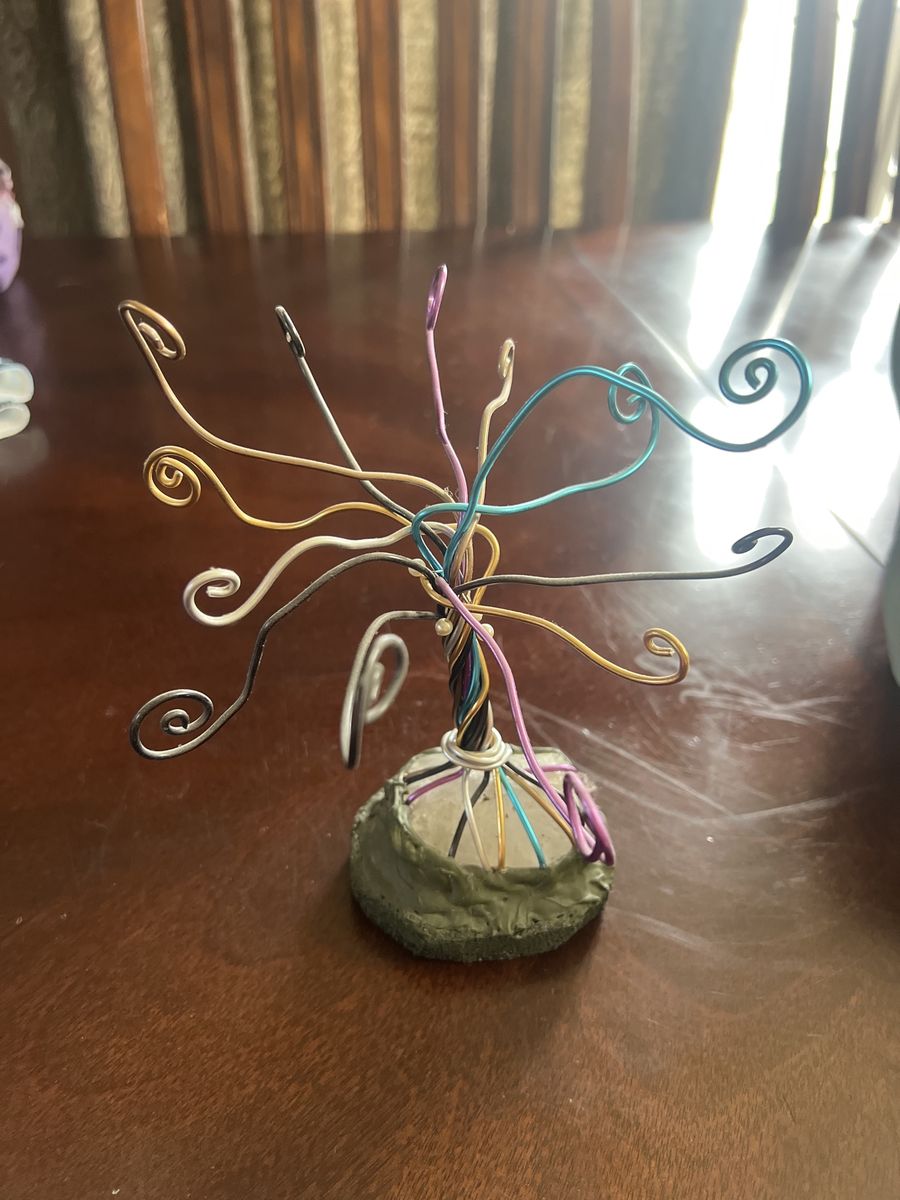Crystal tree jewelry piece