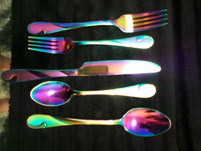rainbow silverware 20 set