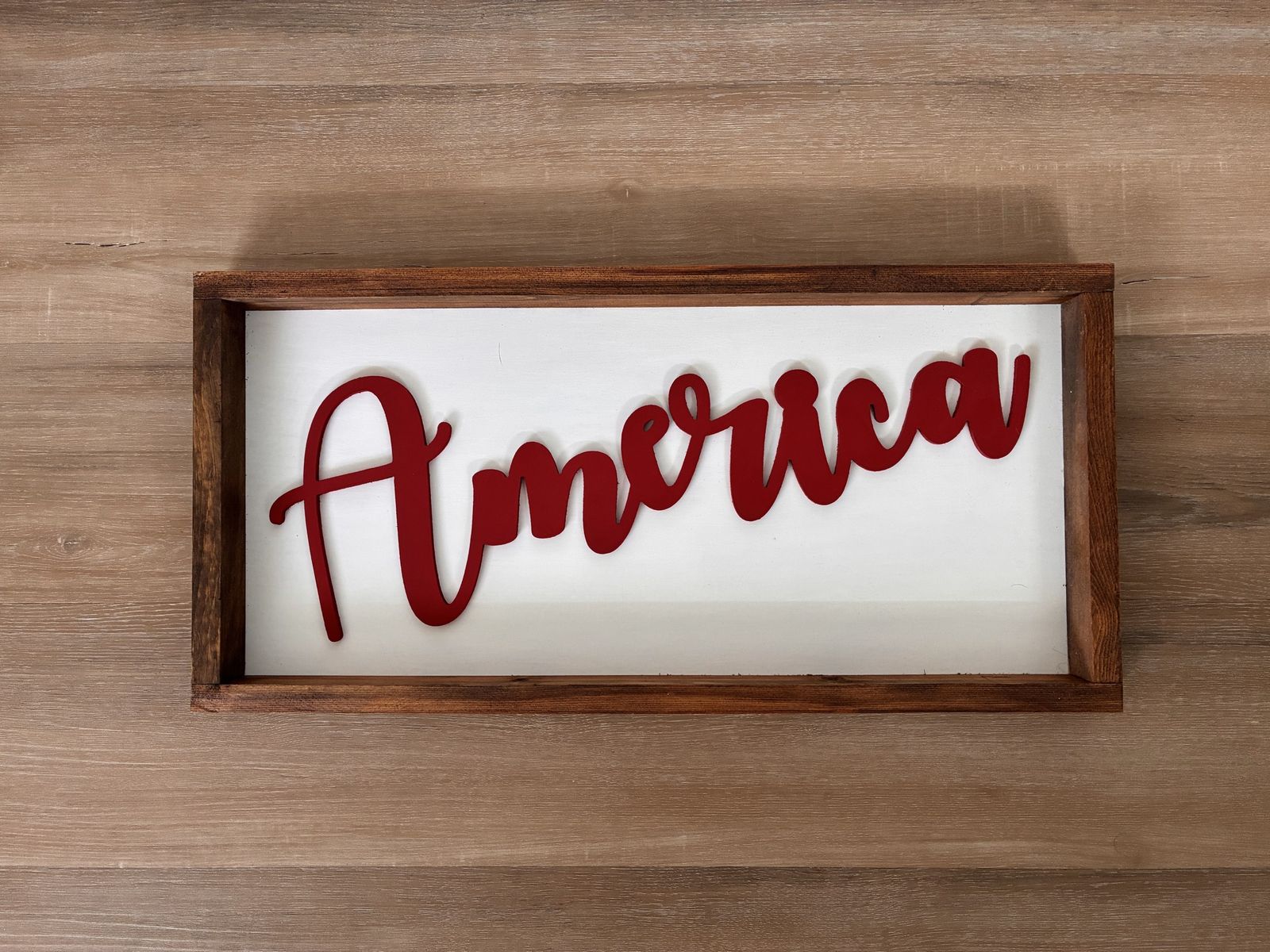 America Decor Shadow Box