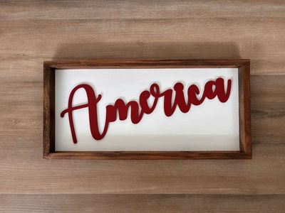 America Decor Shadow Box