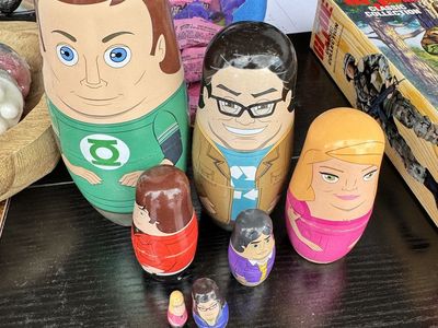 The Big Bang Theory & Dogs Nesting Dolls Matryoshka Set (2 Sets, 10 Dolls Total)