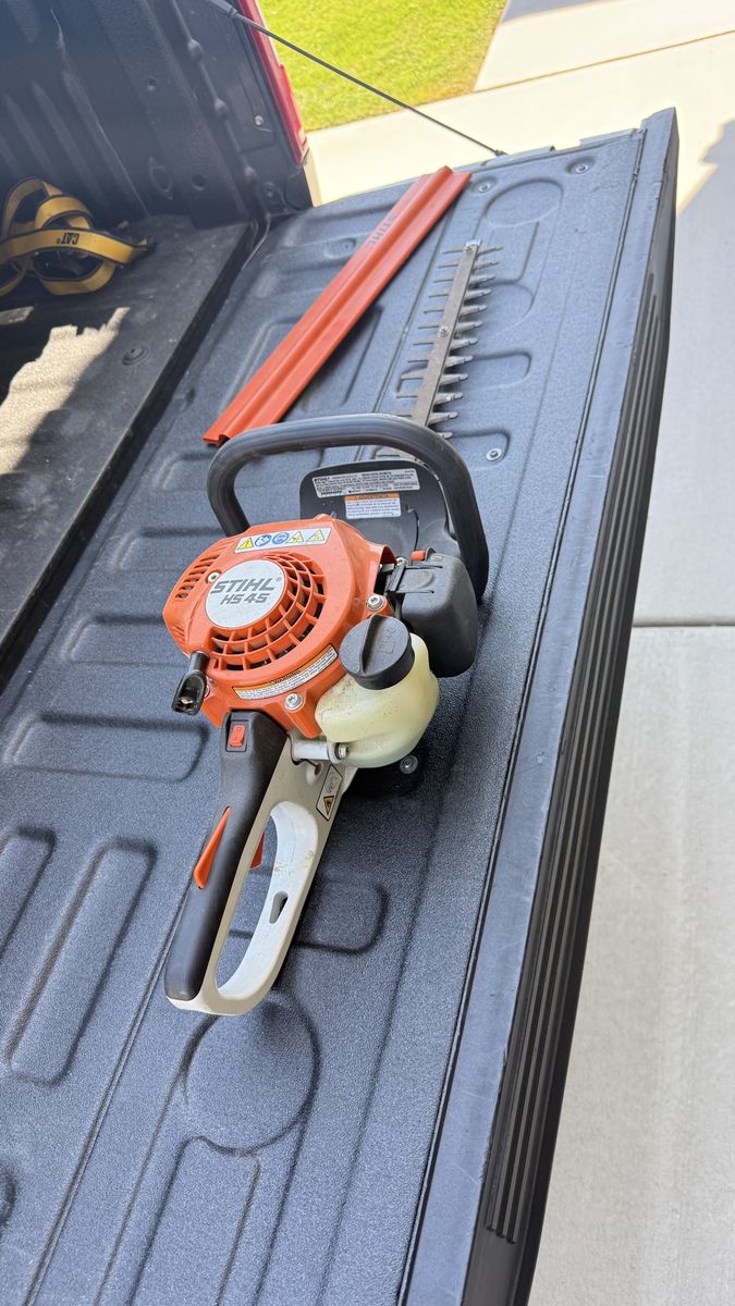 Stihl HS 45 Gas Powered Hedge Trimmer with Blade Cover