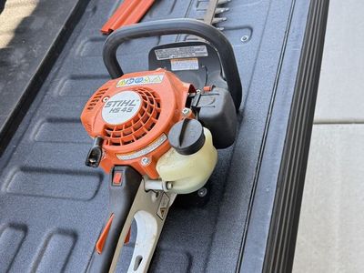 Stihl HS 45 Gas Powered Hedge Trimmer with Blade Cover