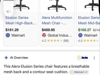 Alera Elusion Series Mesh Mid-Back Multifunction Office Chair in Black