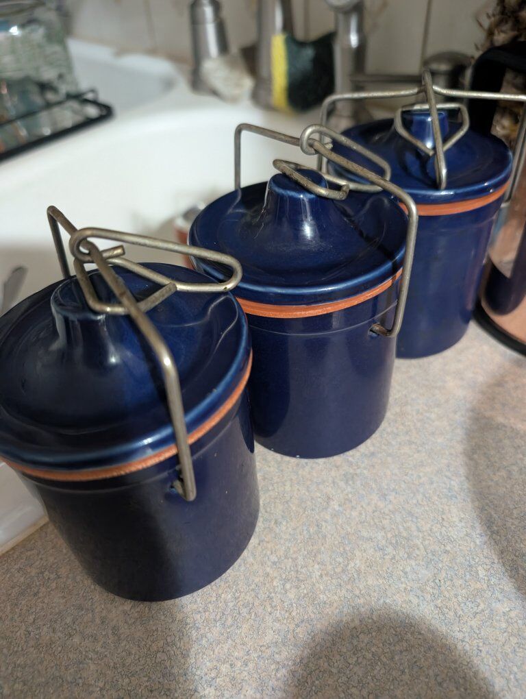 Small Cobalt blue containers