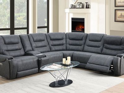 BRAND NEW! Power Motion Grey Sectional