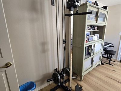 Wall Mount Cable Station Plus 60lbs of weights
