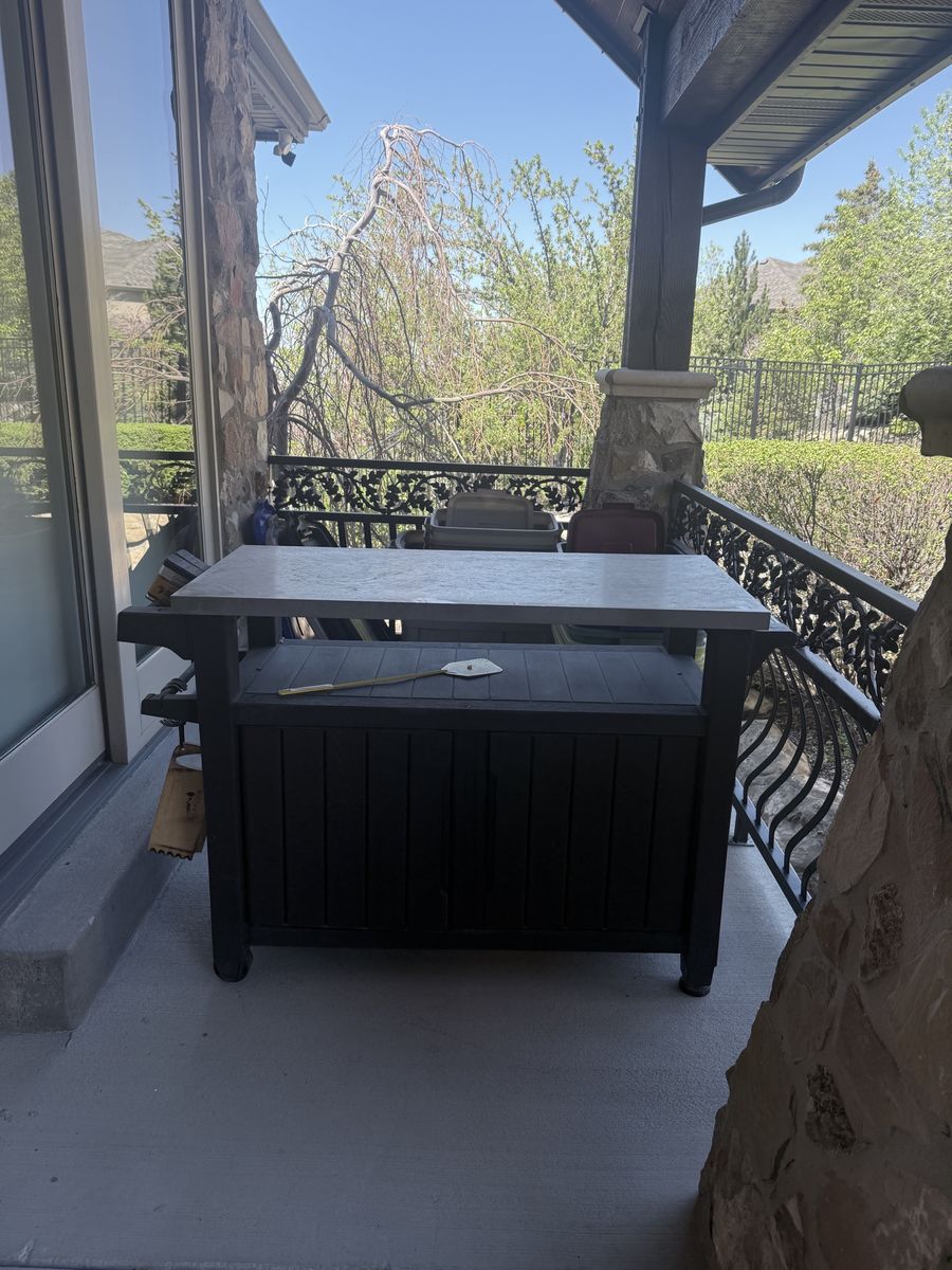 Outdoor Storage Cabinet with Stainless Steel Top