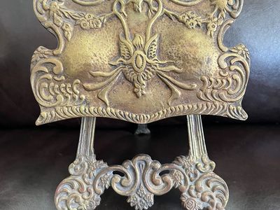Spectacular Antique Brass Bible Holder/Stand/Easel